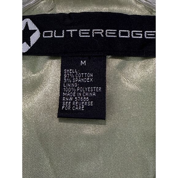 Vintage Inspired Rose Floral Green Corduroy Blazer Jacket Sz M Retro Girl Boss - Picture 3 of 9